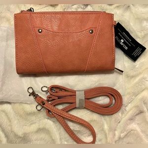 K Carroll clutch wristlet crossbody bag purse NWT